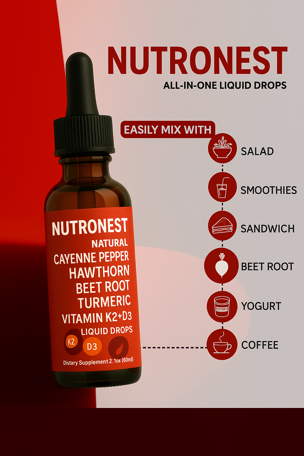 Cayenne Pepper Drops – Liquid Herbal Supplement for Digestion & Cardiovascular Health